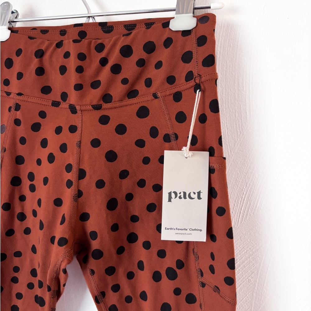 PACT Leggings NWT Organic High Rise Polka Dot - Picture 3 of 5